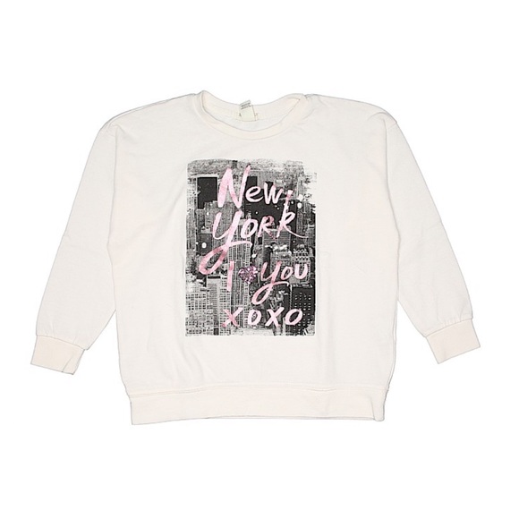 Forever 21 Girls Ivory NY ❤️Sweatshirt Size 9-10 - Picture 2 of 7